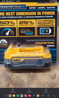 Brand new dewalt powerstack battery with brand new charger