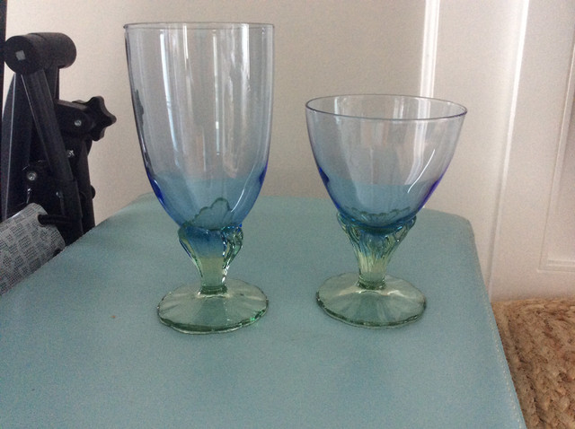 New! Stunning  Pedestal Water/ Beverage Glasses x 7 in Kitchen & Dining Wares in Cape Breton - Image 3