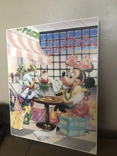 Vintage Disney Minnie Daisy Ice Cream Poster plywood firm price, View more