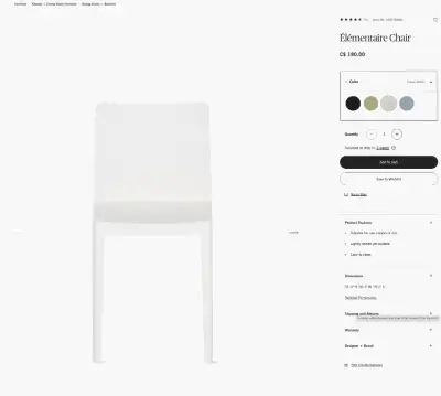 HAY Élémentaire Chair x2 White designer, View more