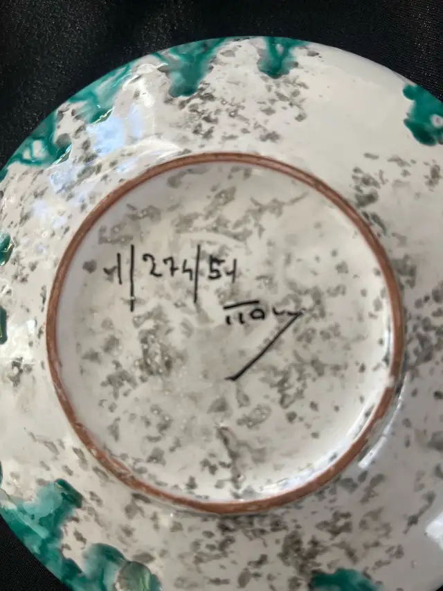 MCM Italian ceramic covered Dish Marbled Glam 50s dans Art et objets de collection dans Région de Mississauga/Peel - Image 9
