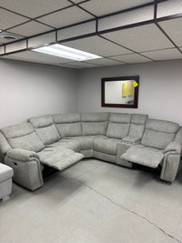 Corner Sectional- Console, Power Recliners, and Power Headrest