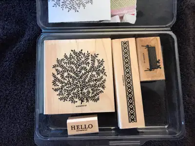 Stampin’ Up Wooden Stamps for Sale - Pendant Park branch leaf, View more