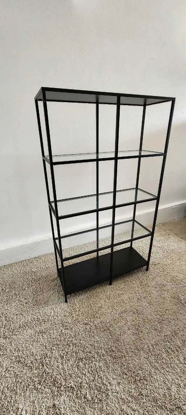 FREE DELIVERY Black 5 Tier Level Glass Shelving Unit / Bookshelf in Bookcases & Shelving Units in Vancouver - Image 6