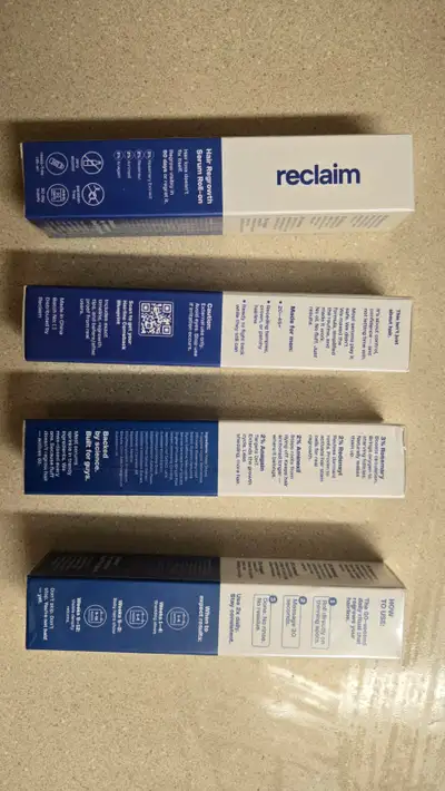 Brand new boxes (5) of Reclaim topical hair regrowth serum., View more