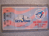 Toronto Blue Jays First Game Skydome Ticket 1989 Baseball