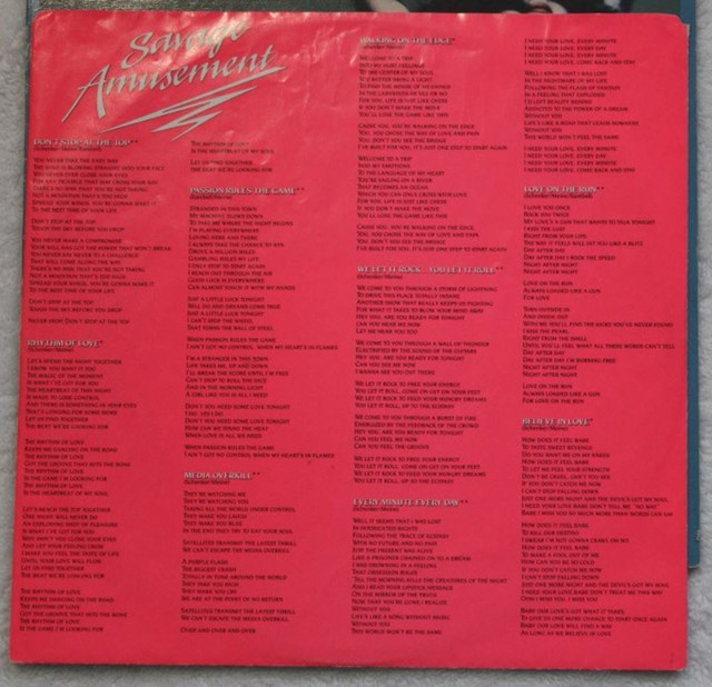 Scorpions Savage Amusement 1988 Heavy Metal Vinyl 20$ dans CD, DVD et Blu-ray  à Saint-Hyacinthe - Image 3