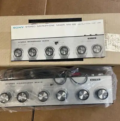 Sony Stereo Microphone Mixer Model MX-6S Vintage Sony Equipment, View more