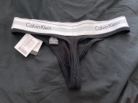 NEW Calvin Klein Thong Underwear Lingerie Black Small
