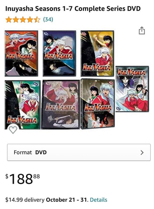 Inuyasha dvd collection season 1-7 and movie 1-4 New and sealed! in CDs, DVDs & Blu-ray in Markham / York Region - Image 4