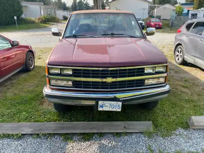 For sale, 1989 Chevy 2500 ext cab long box. Truck is in good running condition, have done some minor...
