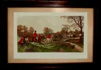 Lithograph Print of a Hunting