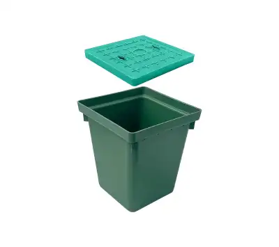 Underground Splice Box with FRP Cover, 12.5x12.5x14.3in Electric, View more