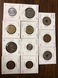 Lot of 11 Different World Coins 
