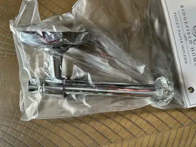 Chrome/Crystal Toilet Paper Holder, Wall Mounting (Brampton), View more