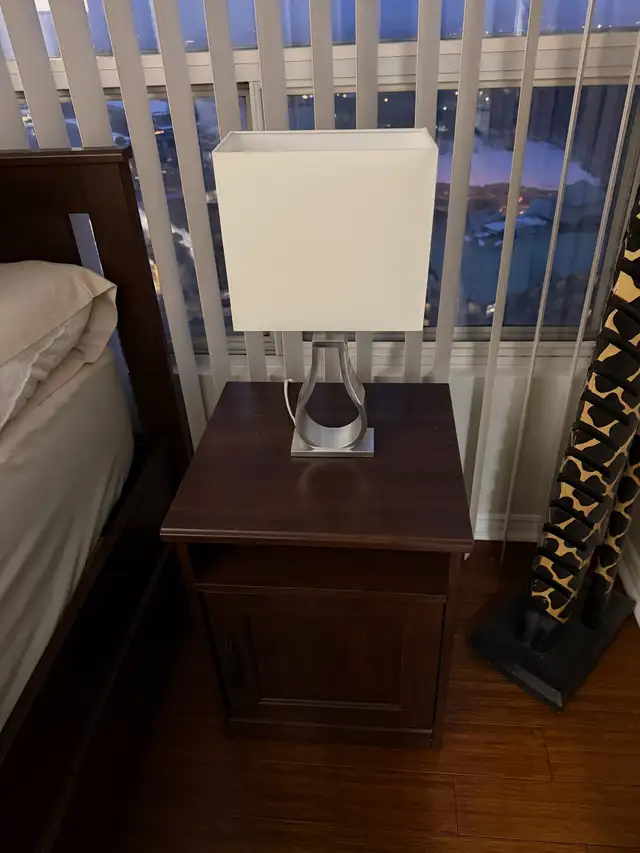 IKEA Songesand Queen bed w/ 4 drawers and clean covered mattress in Beds & Mattresses in City of Toronto - Image 3