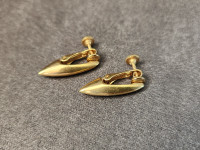 Vintage VENDOME gold-tone clip-on screw-back earrings