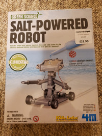 New in Box Salt-Powered Robot science building kit