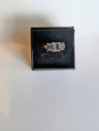 Women's 10K Gold Ring with Mystic Topaz~Size 5 3/4