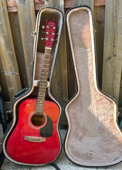 Acoustic Guitar and Case, View more