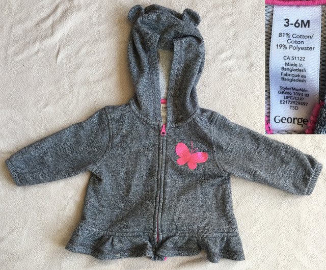 George 3-6M Baby Girl Sweatshirt in Clothing - 3-6 Months in Ottawa