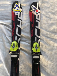 Youth skis with boots