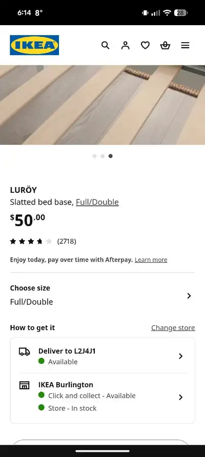 Ikea LUROY slated bed base , View more