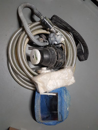 Freshair hood,resp.pump,filters,mask,len's protectors,hose