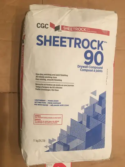 Sheetrock 90 Drywall Compound and Fibreglass Tape (NIB), View more