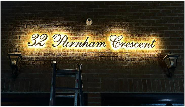LED Script Number Home Address Cursive Custom Letter Light Sign in Outdoor Décor in City of Toronto
