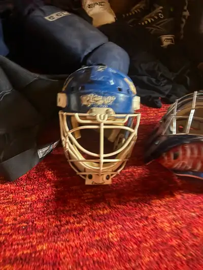 Vintage goalie helmet… Chris Osgood style :), View more