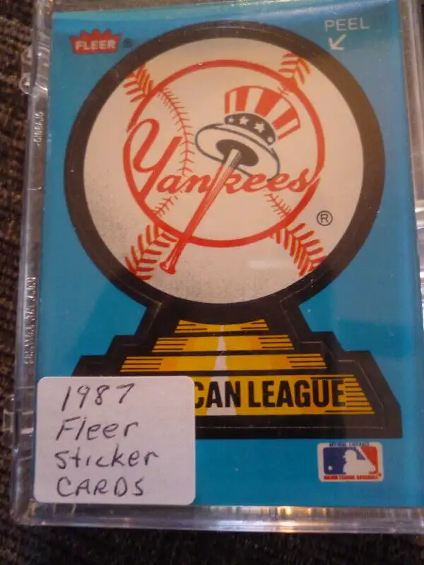 1987 Fleer MLB Baseball Sticker Cards x 22 Yankees Reds Jays ++