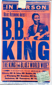 2002 B.B. King Concert Memorabilia