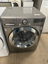 LG grey front load washer 