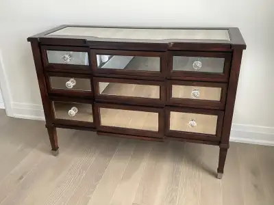 wood and mirror dresser, View more