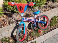 Child's spiderman bike (16" wheels)