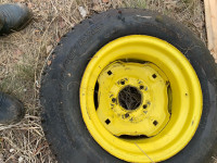 JD Garden tractor tires on rims