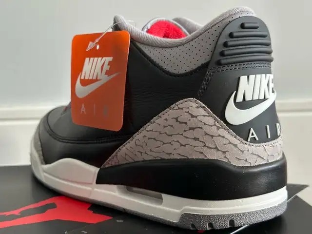 DS Air Jordan 3 BC3 Retro Black Cement 2024 Shoe Sizes 9-12 in Men's Shoes in City of Toronto - Image 6