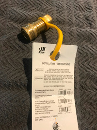 Natural gas barbecue hose connection
