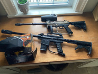 Paintball markers and gear