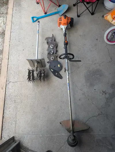 Stihl km 91 with attachments, View more
