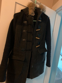Grey medium length coat 