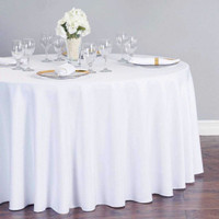108in Round White Tablecloths