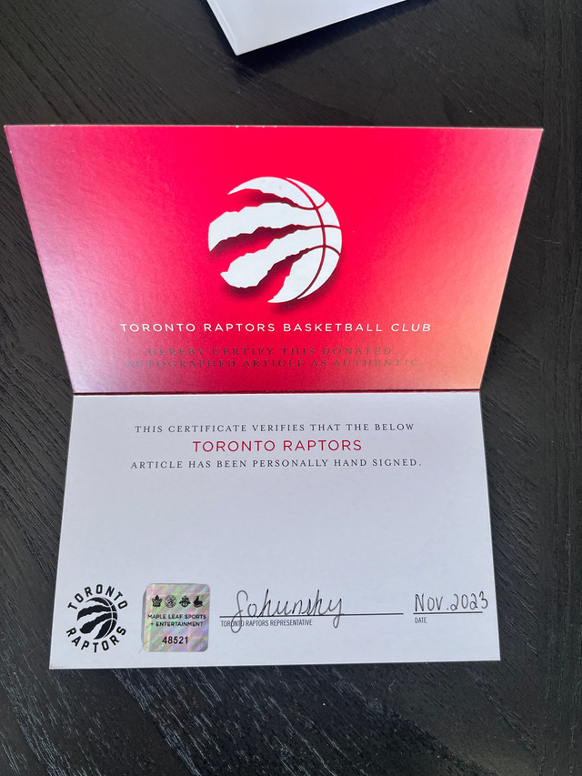 OG Anunoby Signed Raptors Jersey in Basketball in City of Toronto - Image 2