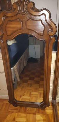 2x Large 4ft Wood Framed Mirrors Miroir Bois Chambre Mur Wall