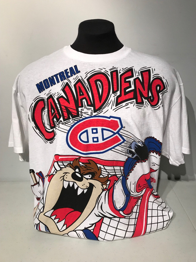 Vintage 1994 Montreal Canadiens Taz Goalie Looney Tunes T Shirt  in Arts & Collectibles in Ottawa