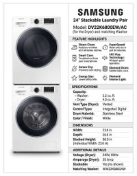 24"Samsung Washer-Dryer Set ✔️1-Year Warranty City of Toronto Toronto (GTA) Preview