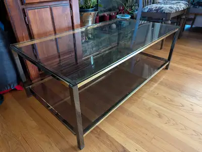 Glass Modern Coffee Table. Tinted plexiglass and great condition, View more
