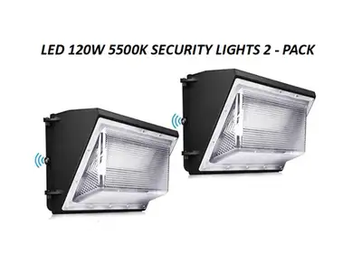 LED Wall Pack Lights w/Dusk-Dawn Photocell 120W 5000K NEW $85, View more