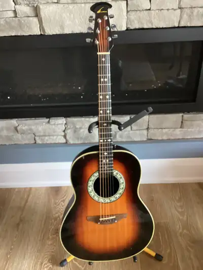 USA ovation balladeer acoustic guitar., View more